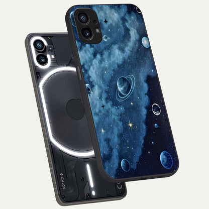  Galaxy Dream Space phone case For Nothing Phone 1 showing premium glass back cover with detailed artwork