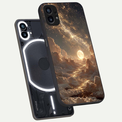  Golden Sky Dream phone case For Nothing Phone 1 showing premium glass back cover with detailed artwork