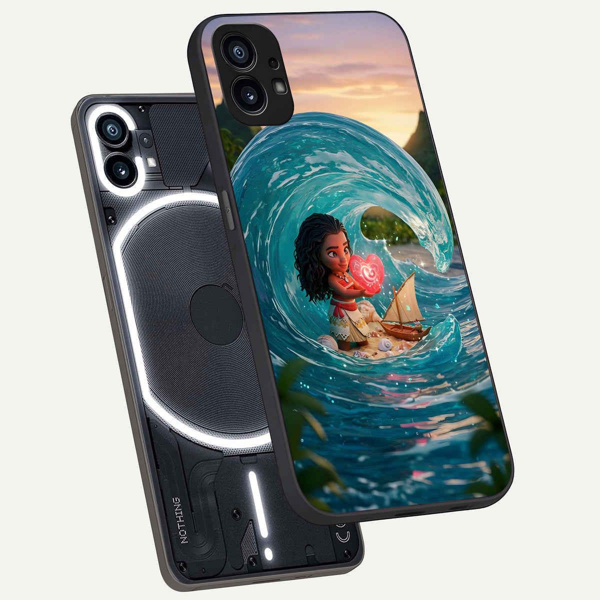 Heart of Ocean phone case For Nothing Phone 1 showing premium glass back cover with detailed artwork