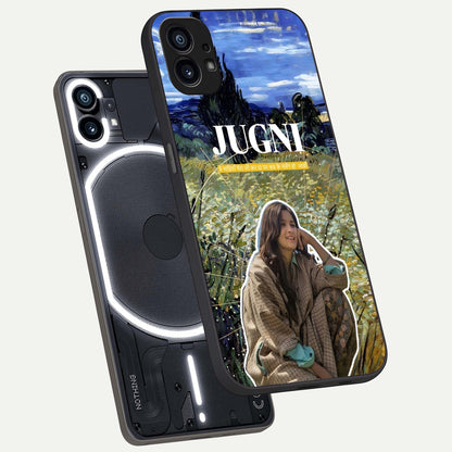  Jugni Soul Vibes phone case For Nothing Phone 1 showing premium glass back cover with detailed artwork