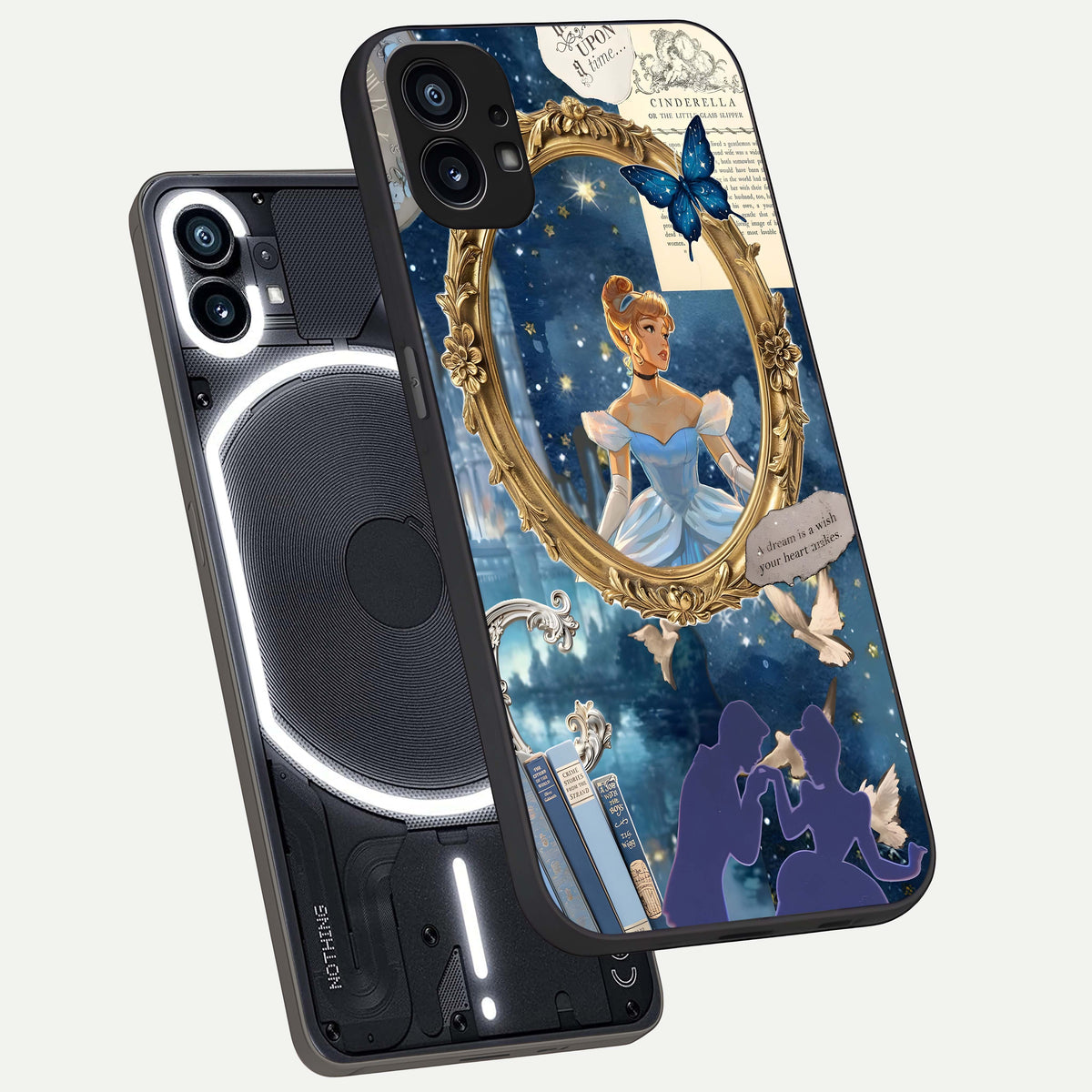  Midnight Queen phone case For Nothing Phone 1 showing premium glass back cover with detailed artwork