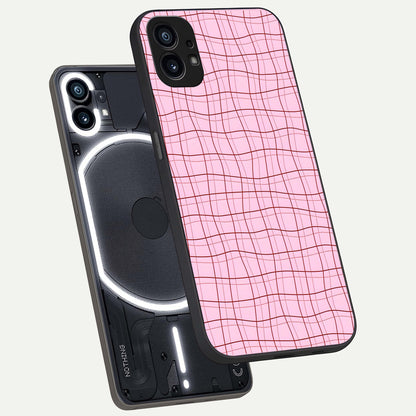  Soft Grid Bliss phone case For Nothing Phone 1 showing premium glass back cover with detailed artwork
