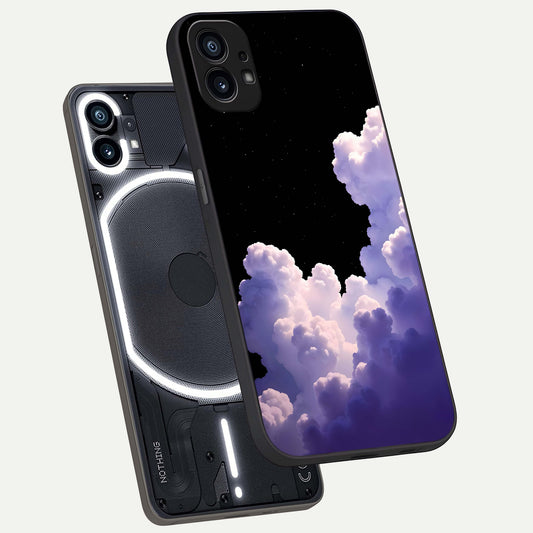  Starlit Night Whispers phone case For Nothing Phone 1 showing premium glass back cover with detailed artwork
