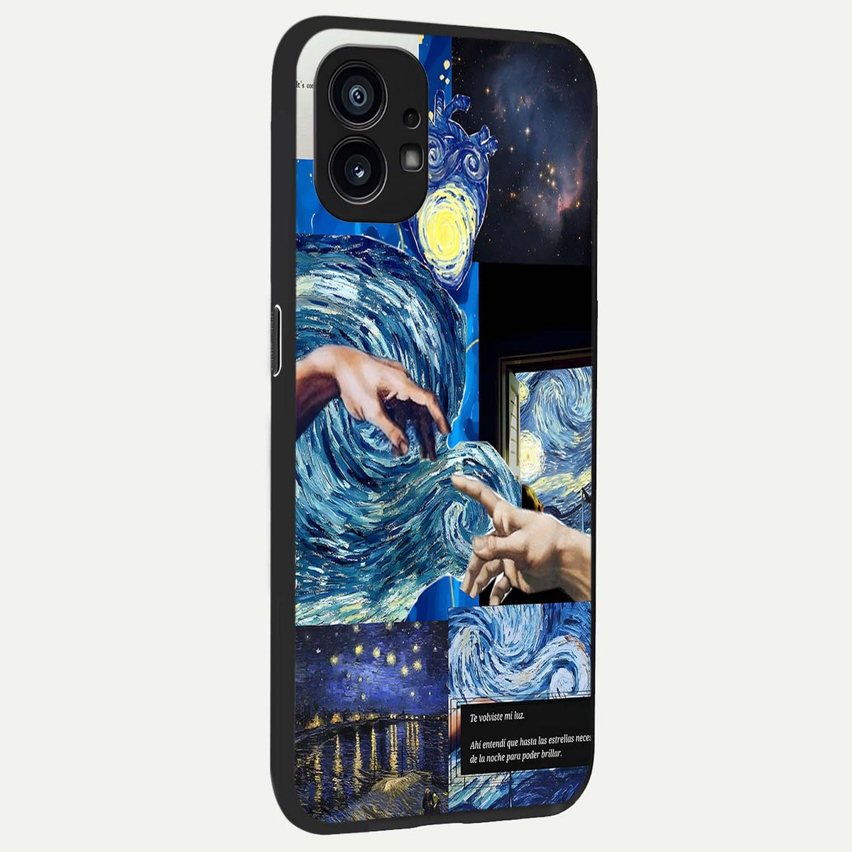  Aesthetic Vando Hands back cover For Nothing Phone 1 slim fit glass case with vibrant aesthetic design
