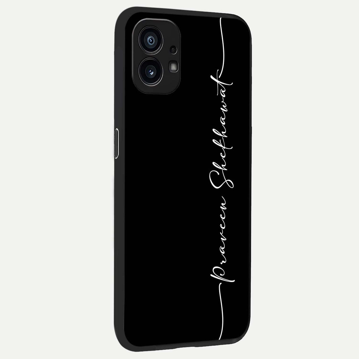  Black Tune Custom Name back cover For Nothing Phone 1 slim fit glass case with vibrant aesthetic design