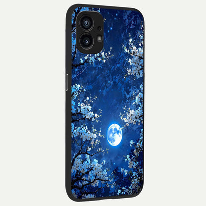  Blossom Moonlight Sky back cover For Nothing Phone 1 slim fit glass case with vibrant aesthetic design