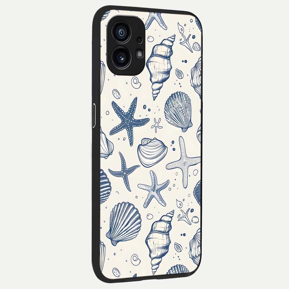  Blue Ocean Outline back cover For Nothing Phone 1 slim fit glass case with vibrant aesthetic design