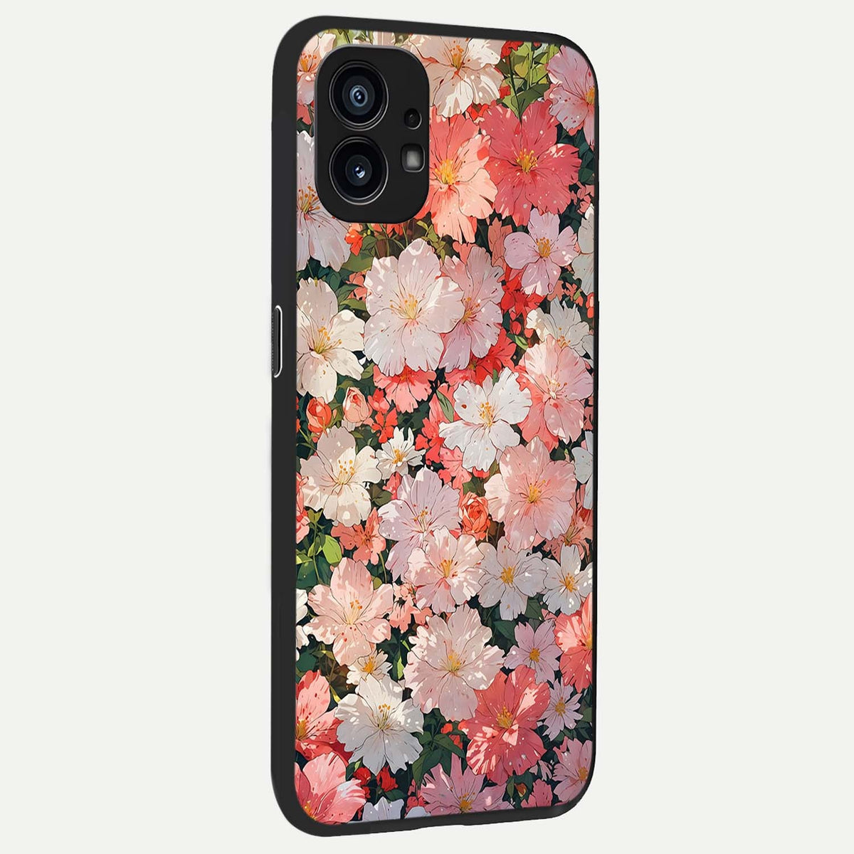  Blush Bloom Field back cover For Nothing Phone 1 slim fit glass case with vibrant aesthetic design