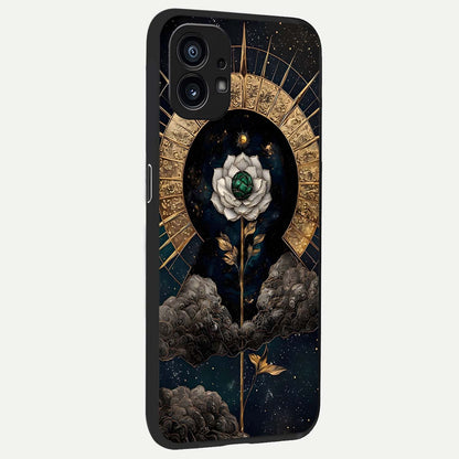  Celestial Lotus Morang back cover For Nothing Phone 1 slim fit glass case with vibrant aesthetic design