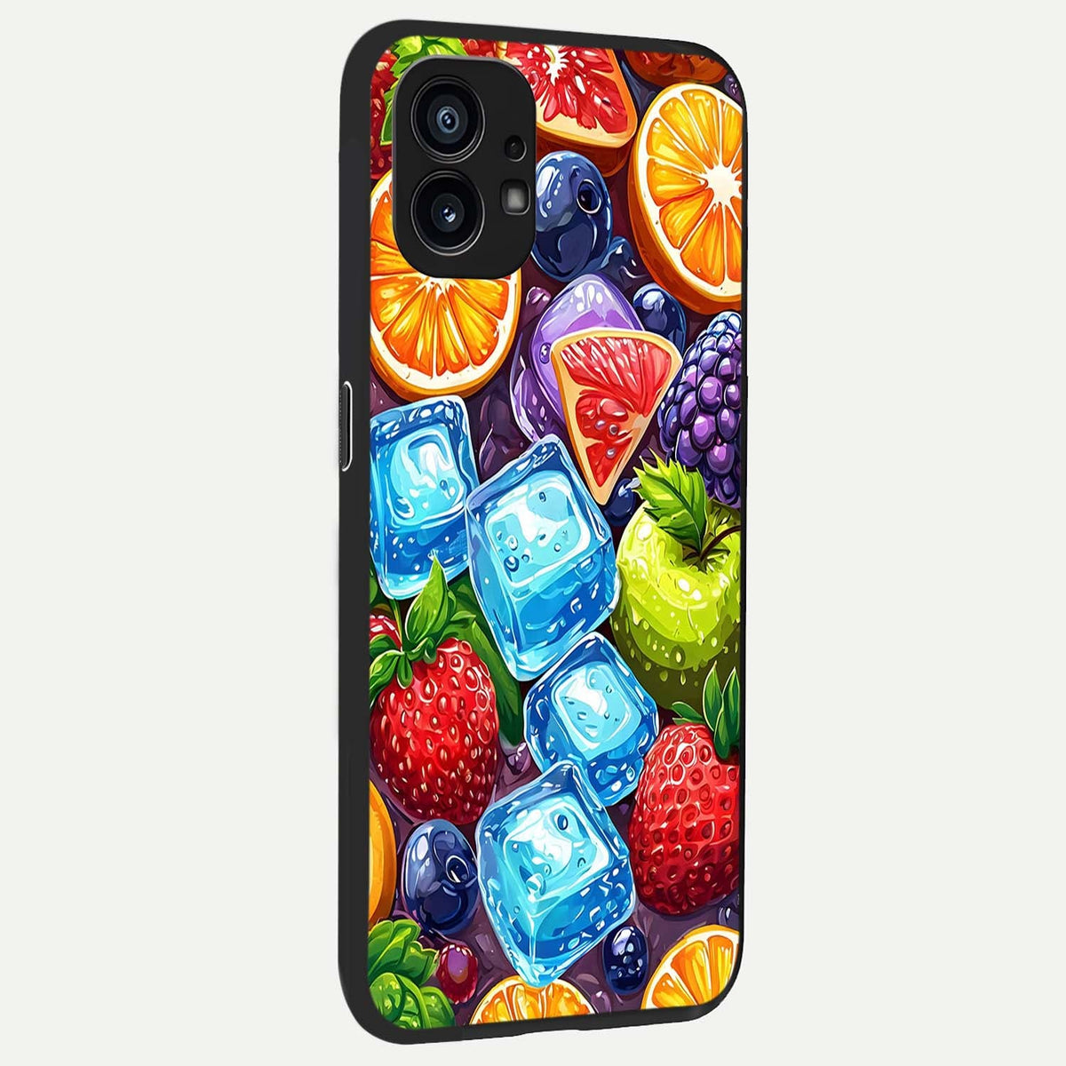  Colorful Fruits with Ice back cover For Nothing Phone 1 slim fit glass case with vibrant aesthetic design