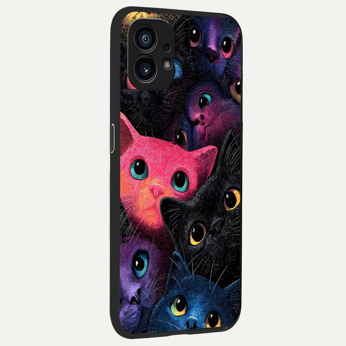  Cosmic Cats Dreams back cover For Nothing Phone 1 slim fit glass case with vibrant aesthetic design
