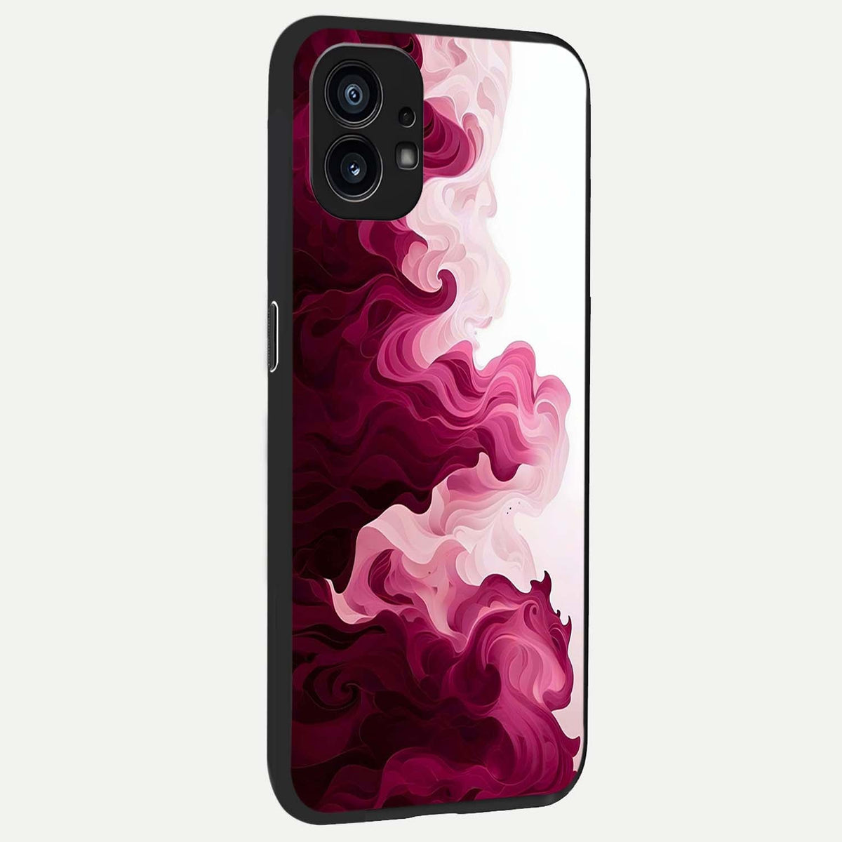  Crimson Wave Flow back cover For Nothing Phone 1 slim fit glass case with vibrant aesthetic design