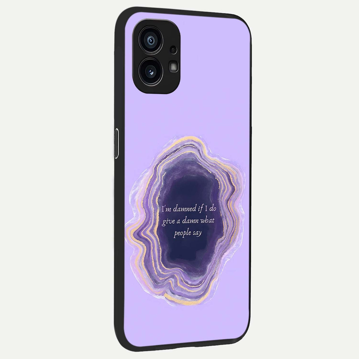  Damned People Quote back cover For Nothing Phone 1 slim fit glass case with vibrant aesthetic design