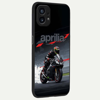  Dark Aprilla back cover For Nothing Phone 1 slim fit glass case with vibrant aesthetic design