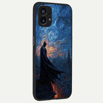  Dark Knight Dusk back cover For Nothing Phone 1 slim fit glass case with vibrant aesthetic design