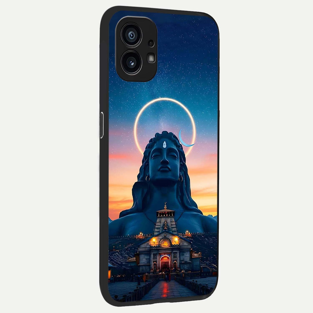  Eternal Shiva Aura back cover For Nothing Phone 1 slim fit glass case with vibrant aesthetic design