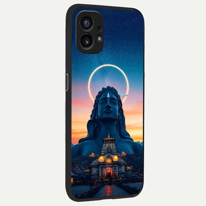  Eternal Shiva Aura back cover For Nothing Phone 1 slim fit glass case with vibrant aesthetic design