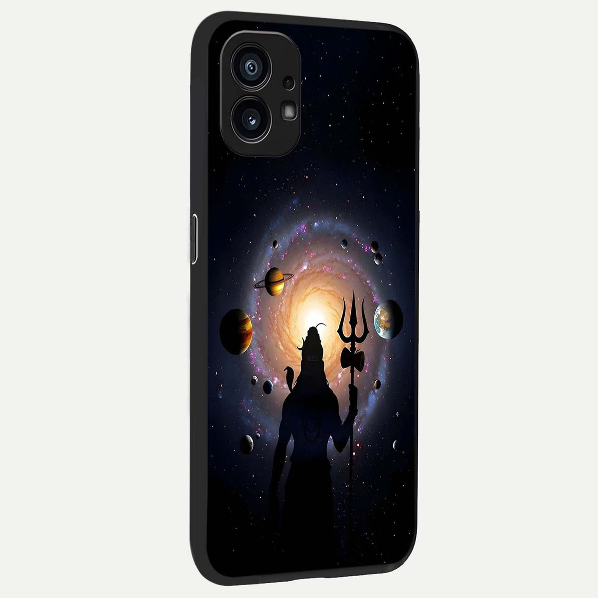  Galactic Shiva Vision back cover For Nothing Phone 1 slim fit glass case with vibrant aesthetic design