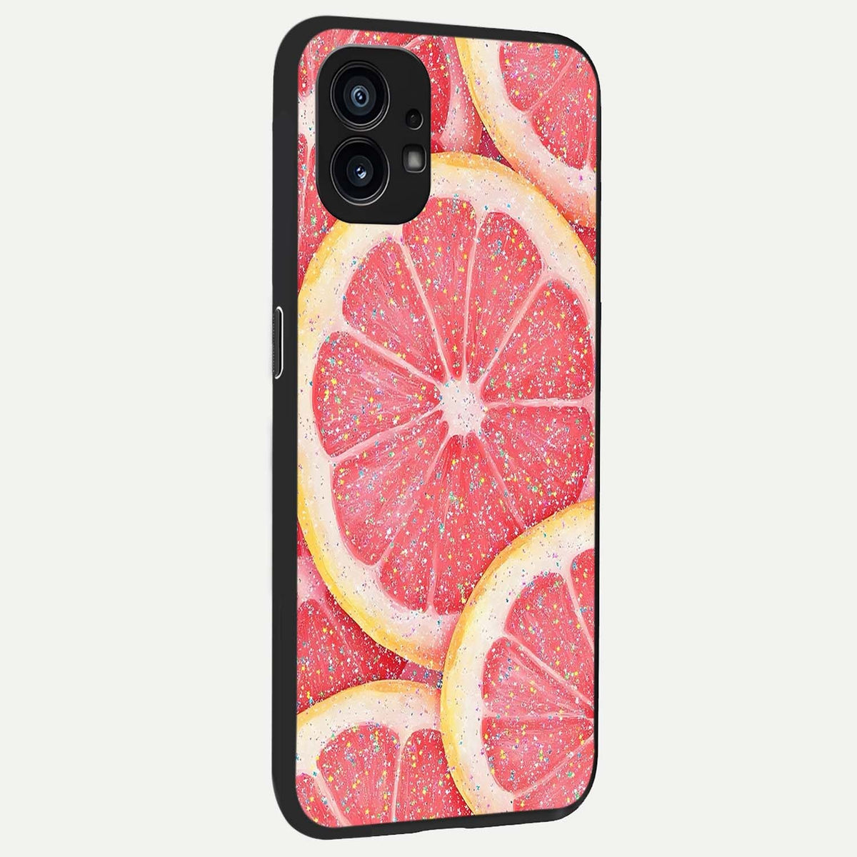  Glitter Grapefruit back cover For Nothing Phone 1 slim fit glass case with vibrant aesthetic design