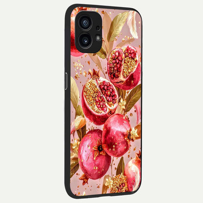  Golden Bloom Glow back cover For Nothing Phone 1 slim fit glass case with vibrant aesthetic design