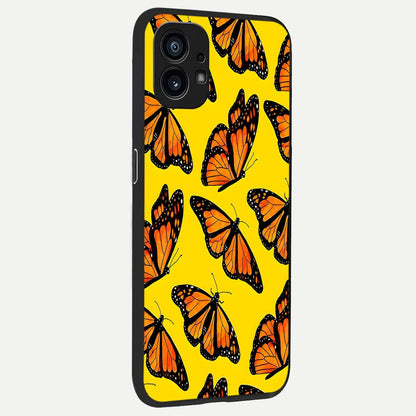  Golden Wing Flight back cover For Nothing Phone 1 slim fit glass case with vibrant aesthetic design