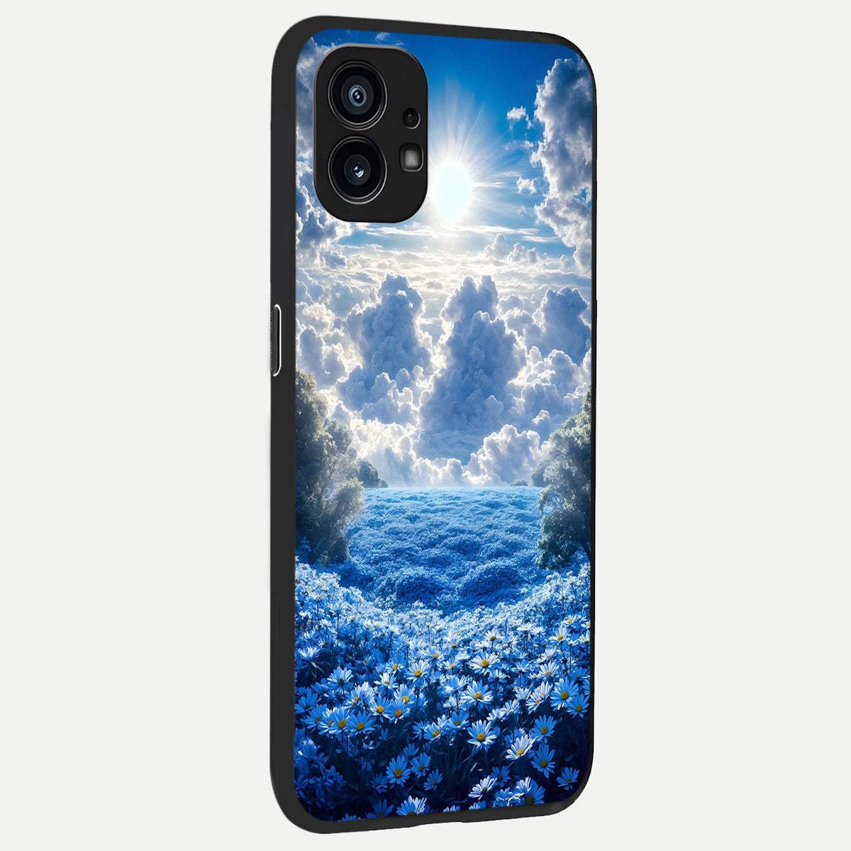  Heavenly Daisy Horizon back cover For Nothing Phone 1 slim fit glass case with vibrant aesthetic design