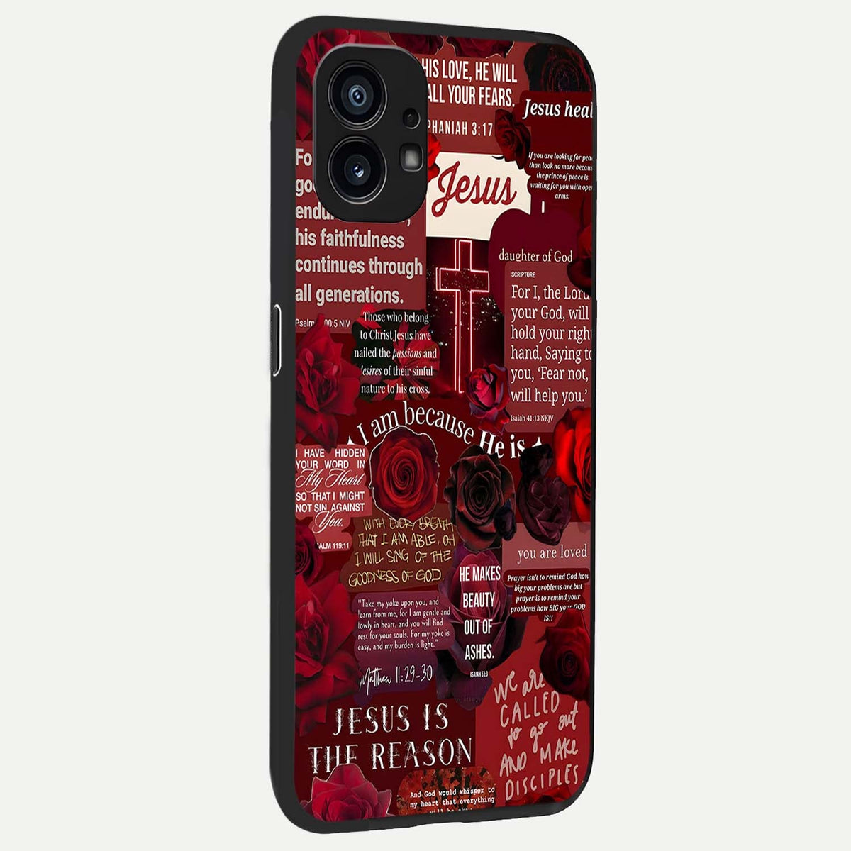  Jesus Love Heals back cover For Nothing Phone 1 slim fit glass case with vibrant aesthetic design
