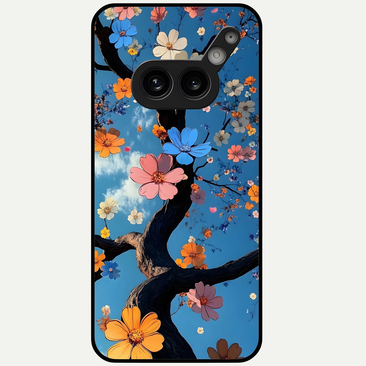  Blossom Dream Sky Glass Case For Nothing Phone 2A Plus back cover – full design glossy printed glass finish