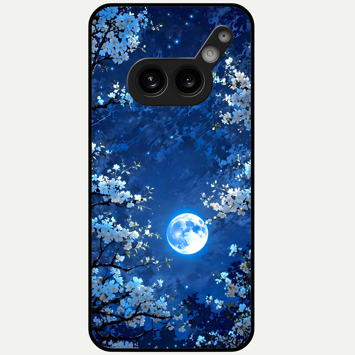  Blossom Moonlight Sky Glass Case For Nothing Phone 2A Plus back cover – full design glossy printed glass finish