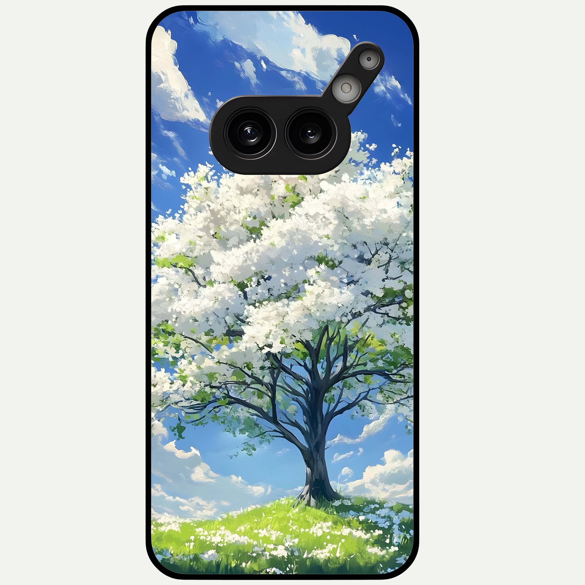  Blossom Sky Serenity Glass Case For Nothing Phone 2A Plus back cover – full design glossy printed glass finish