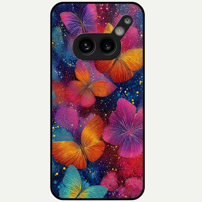  Butterfly Dream Mist Glass Case For Nothing Phone 2A Plus back cover – full design glossy printed glass finish