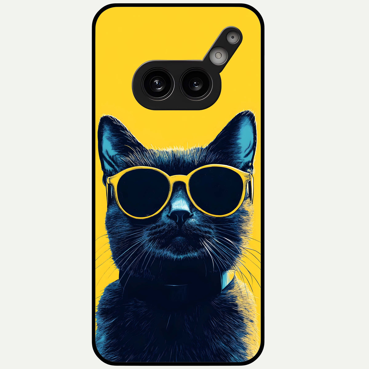  Cool Cat Vibes Glass Case For Nothing Phone 2A Plus back cover – full design glossy printed glass finish