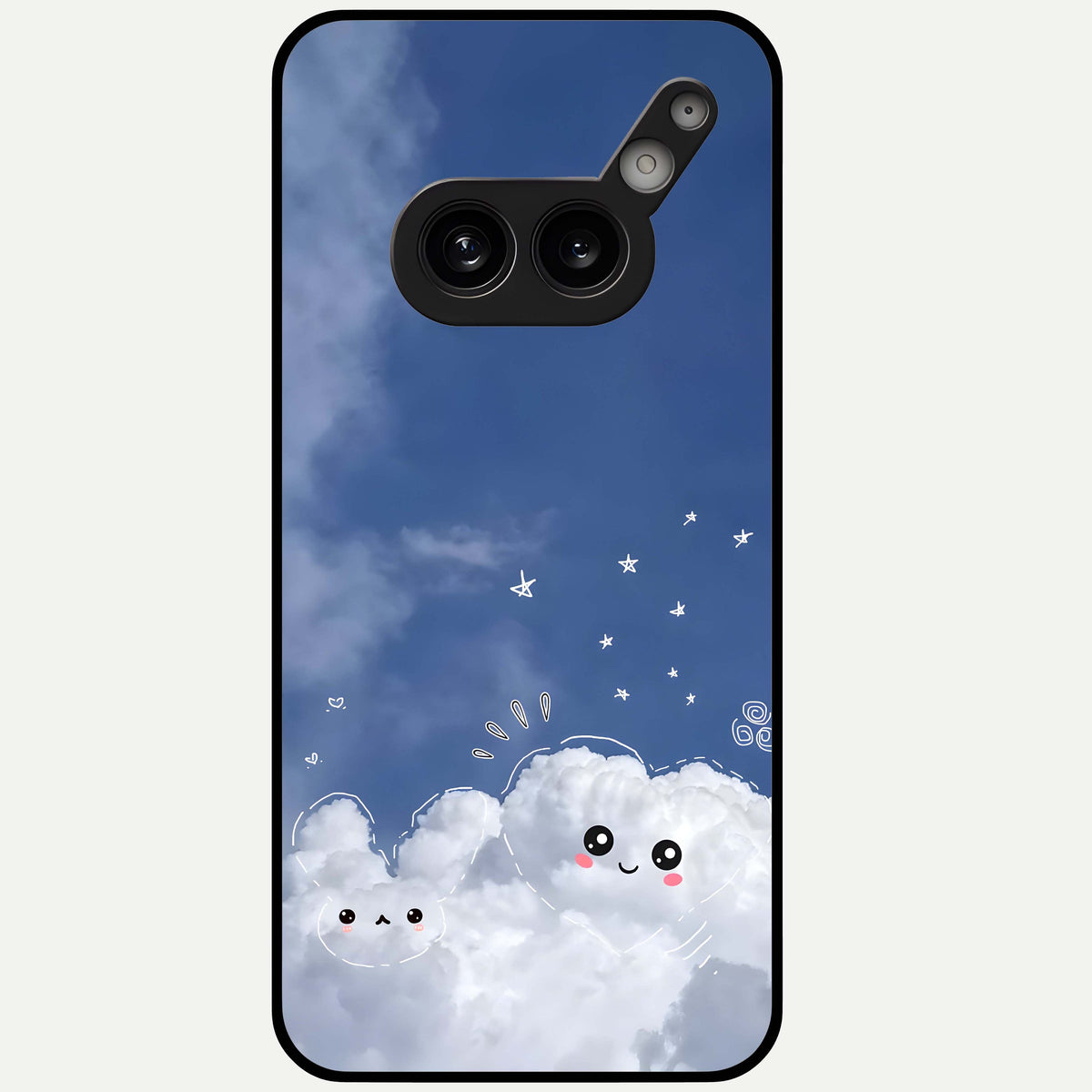  Cute Blossom Cloud Glass Case For Nothing Phone 2A Plus back cover – full design glossy printed glass finish