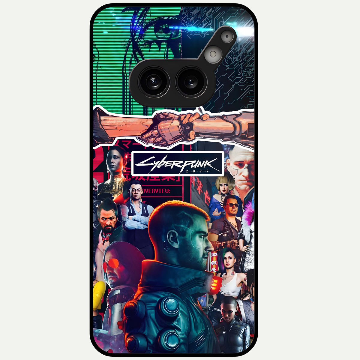  CYBERPUNK Legacy Glass Case For Nothing Phone 2A Plus back cover – full design glossy printed glass finish