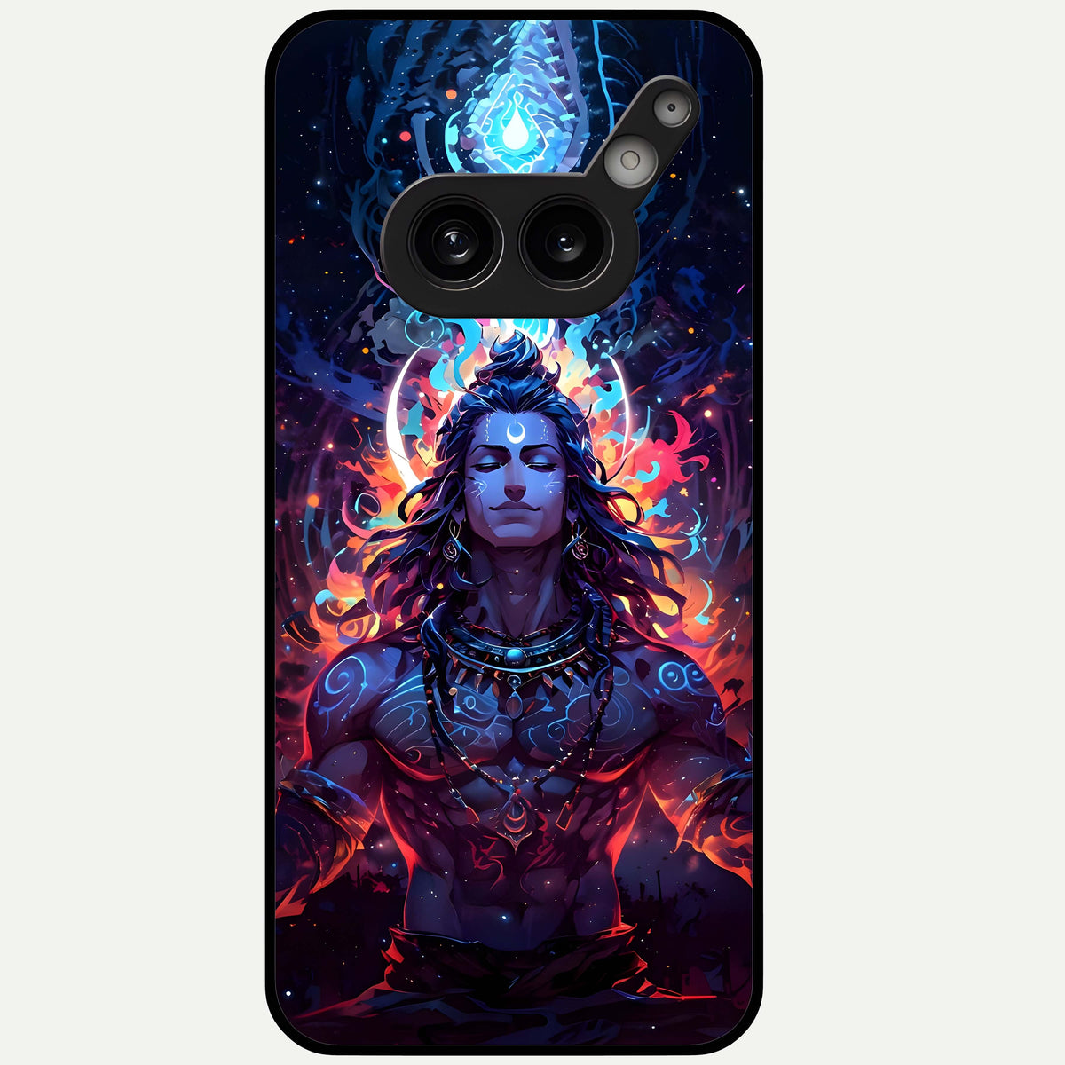  Divine Fire Shiv Glass Case For Nothing Phone 2A Plus back cover – full design glossy printed glass finish