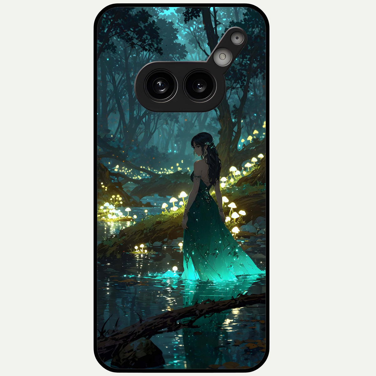  Enchanted Forest Glow Glass Case For Nothing Phone 2A Plus back cover – full design glossy printed glass finish