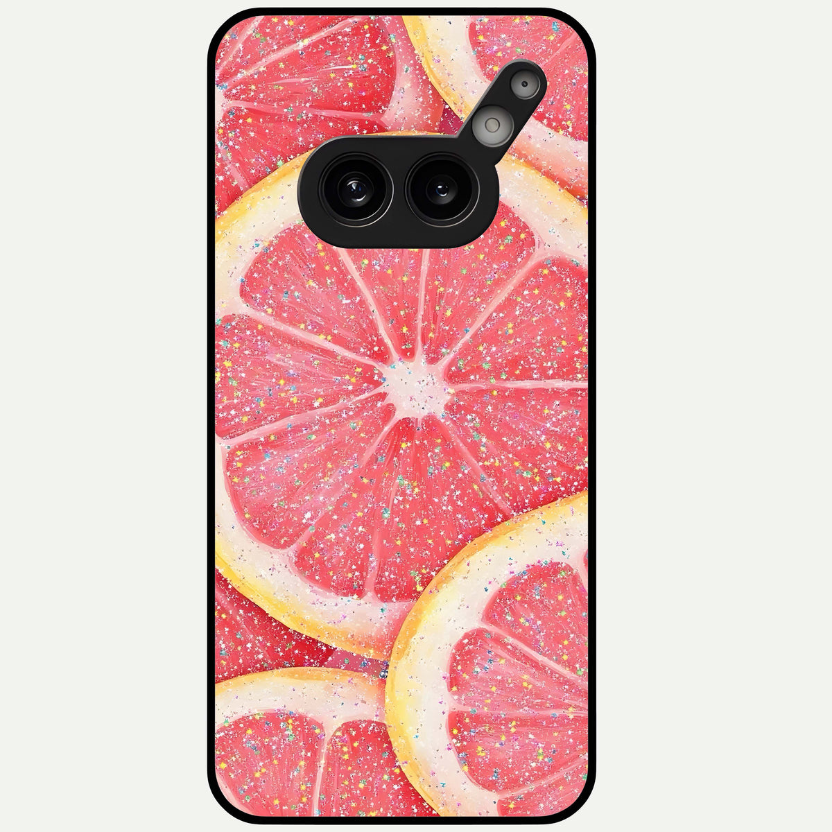  Glitter Grapefruit Glass Case For Nothing Phone 2A Plus back cover – full design glossy printed glass finish