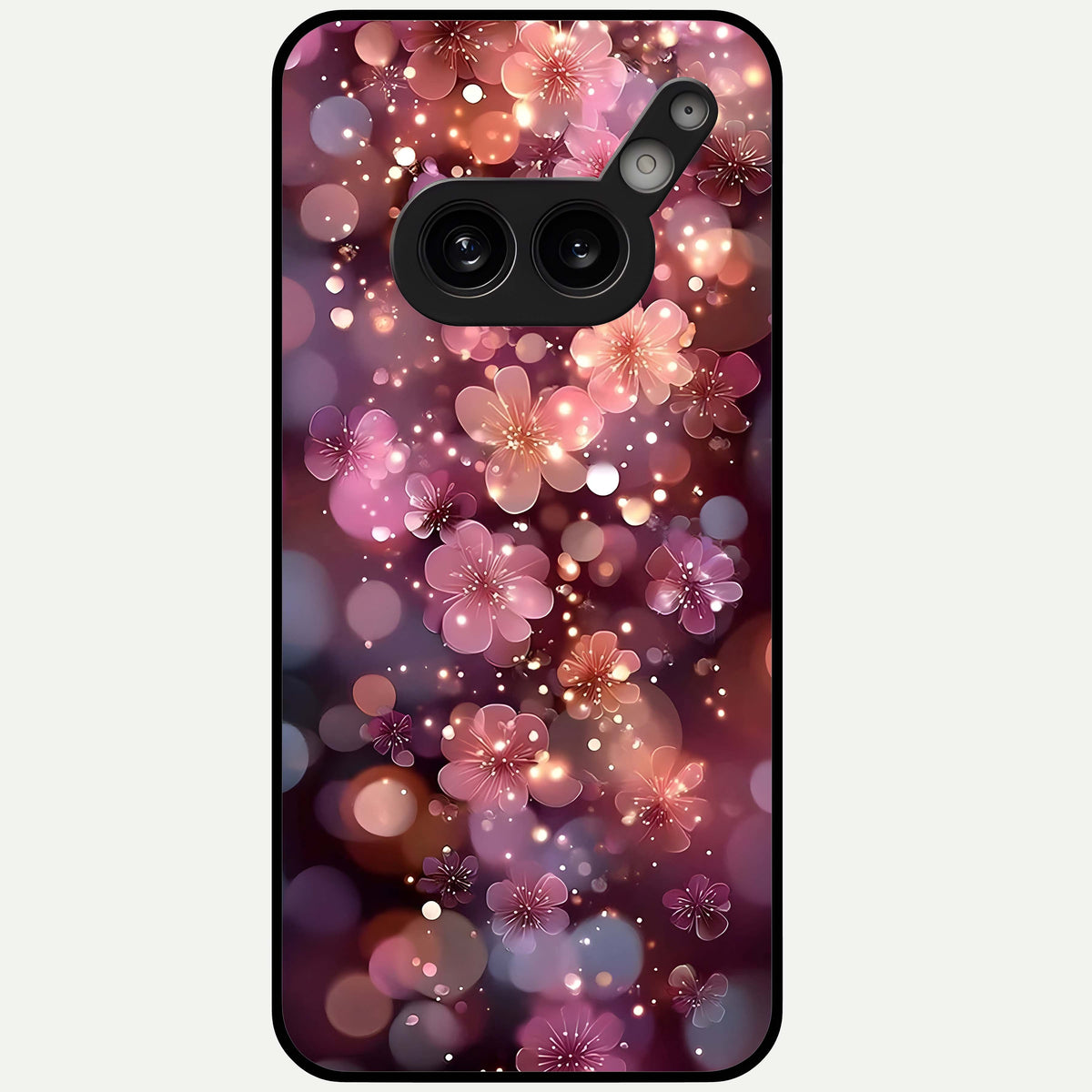  Glowing Petal Bliss Glass Case For Nothing Phone 2A Plus back cover – full design glossy printed glass finish