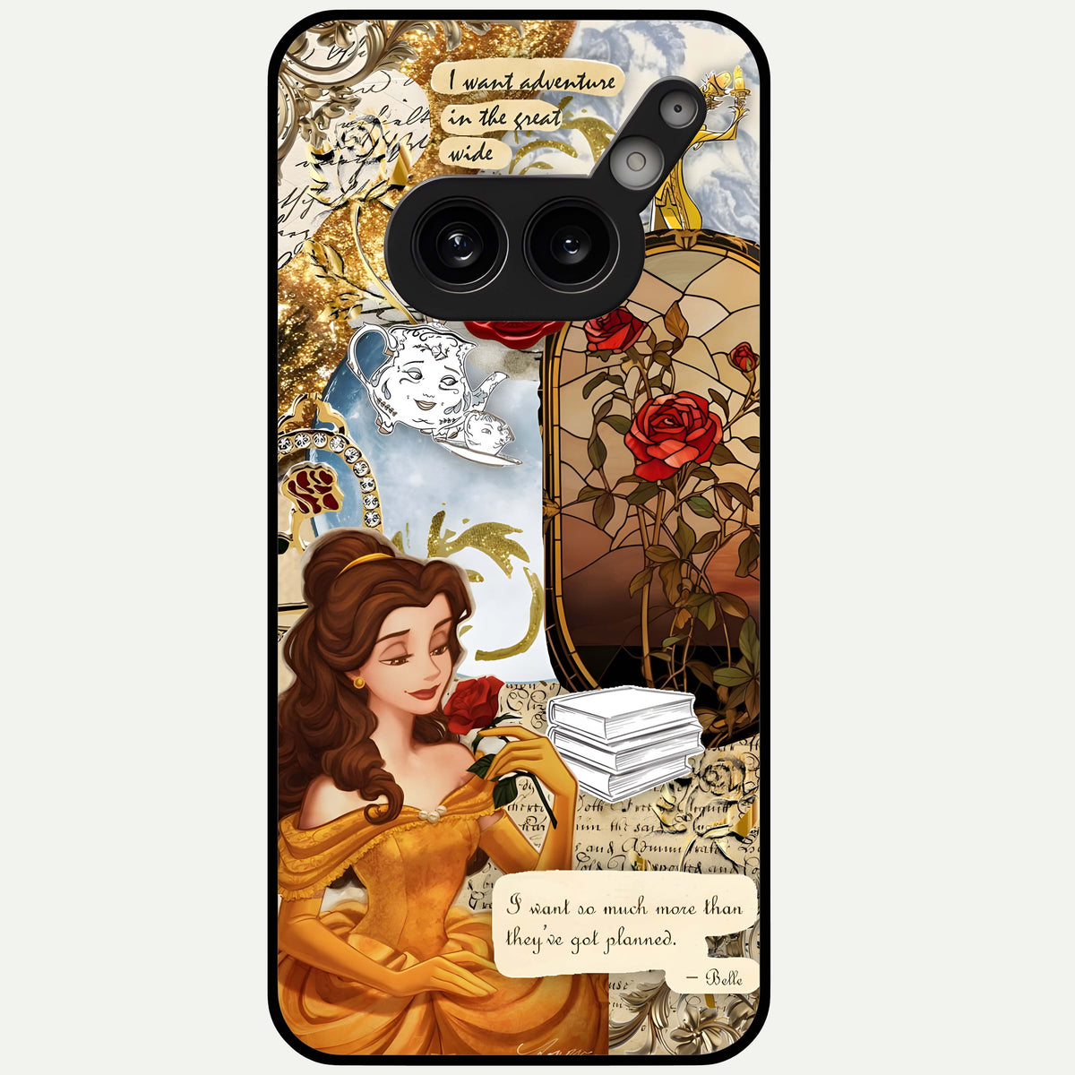  Golden Dream Belle Glass Case For Nothing Phone 2A Plus back cover – full design glossy printed glass finish
