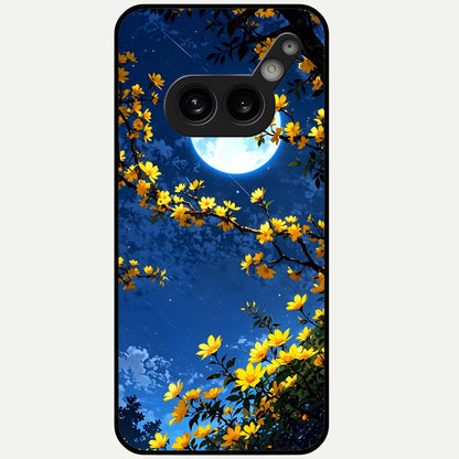  Golden Night Glow Glass Case For Nothing Phone 2A Plus back cover – full design glossy printed glass finish