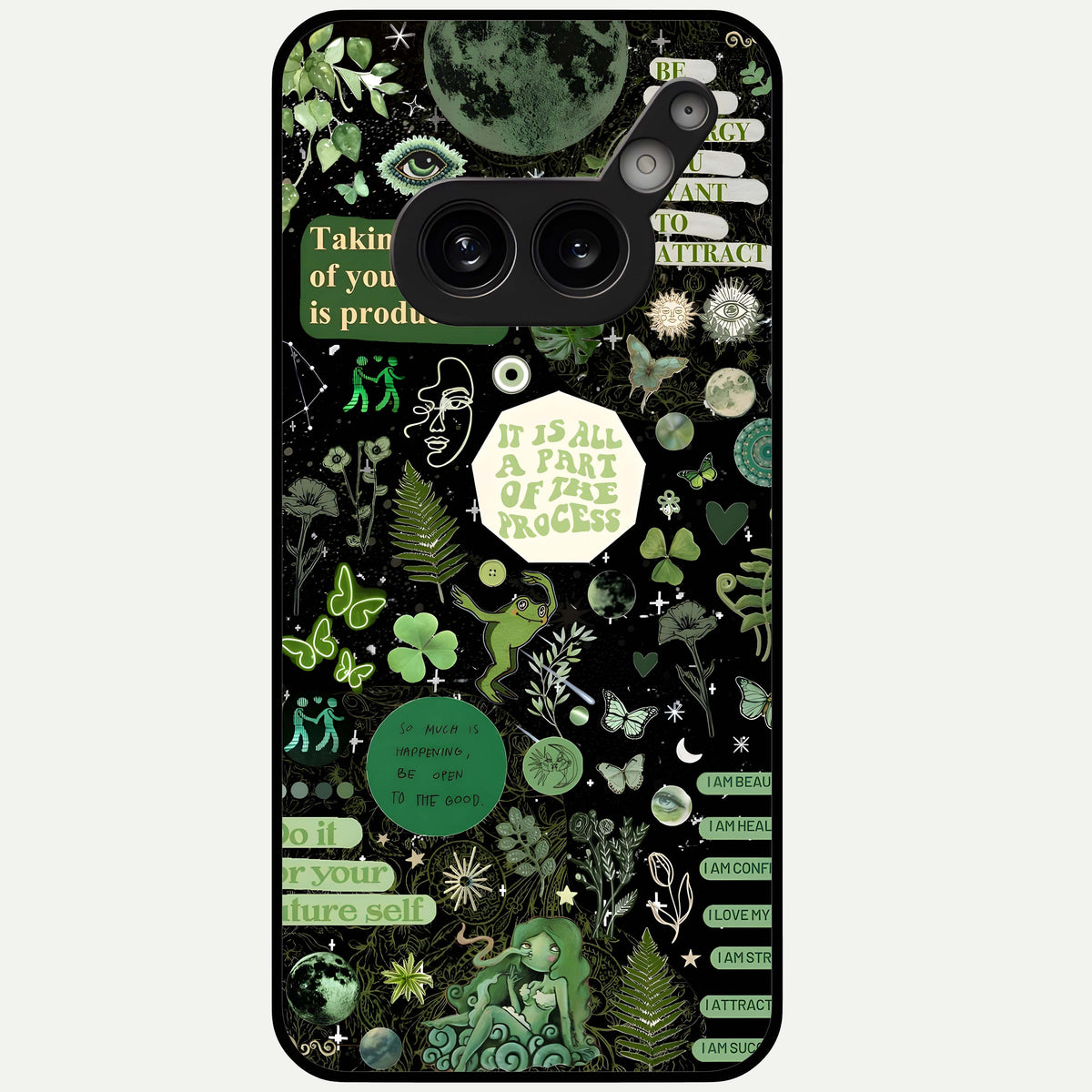  Green Mandala Pattern Glass Case For Nothing Phone 2A Plus back cover – full design glossy printed glass finish