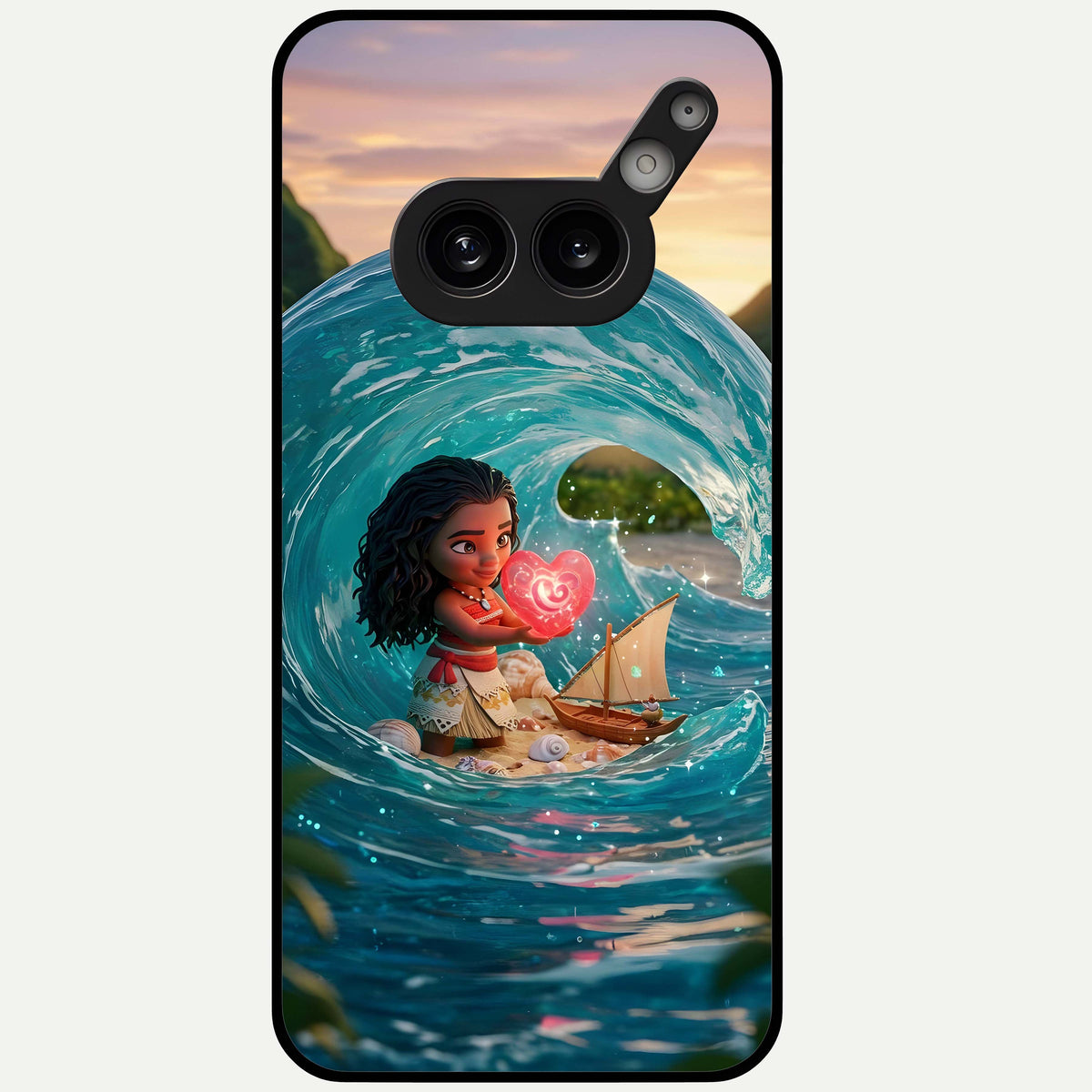  Heart of Ocean Glass Case For Nothing Phone 2A Plus back cover – full design glossy printed glass finish