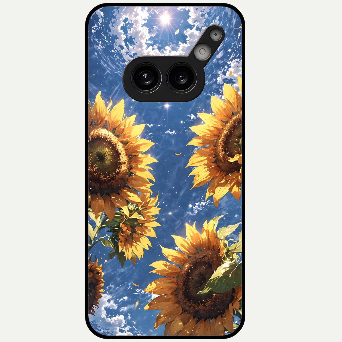  Heavenly Sunflower Rise Glass Case For Nothing Phone 2A Plus back cover – full design glossy printed glass finish
