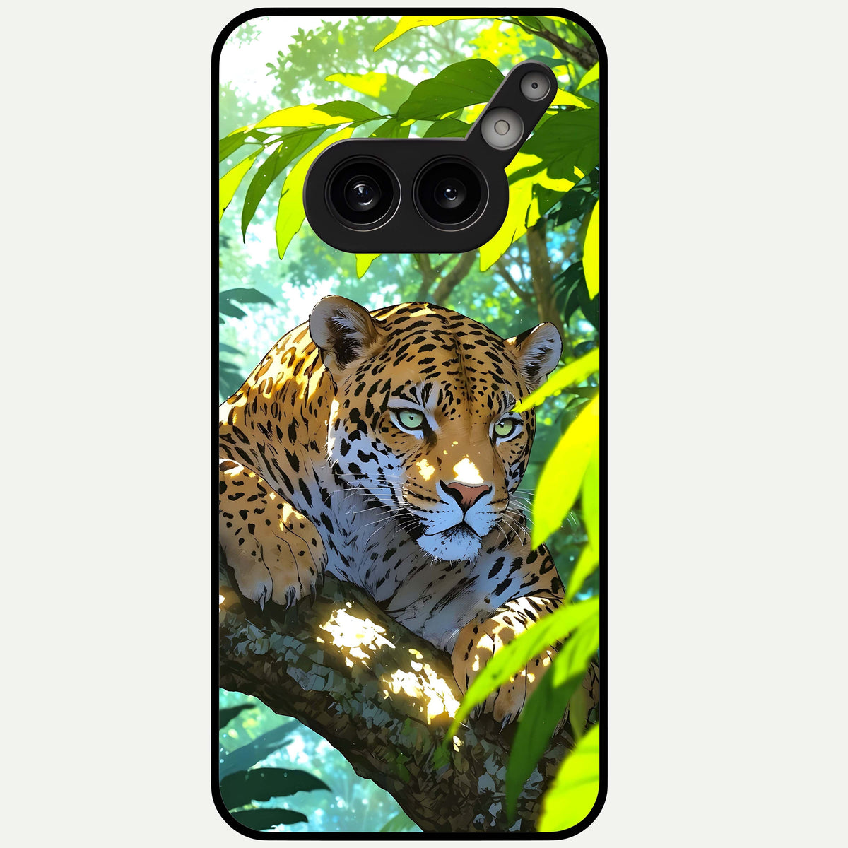  Leopard in Jungle Glass Case For Nothing Phone 2A Plus back cover – full design glossy printed glass finish