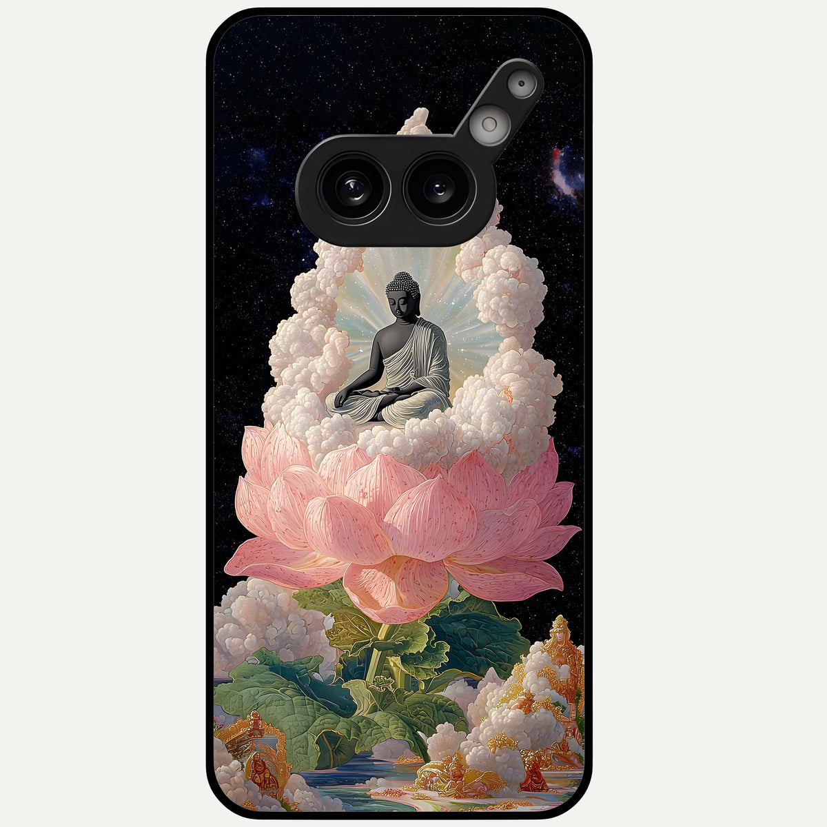  Lotus Divine Peace Glass Case For Nothing Phone 2A Plus back cover – full design glossy printed glass finish