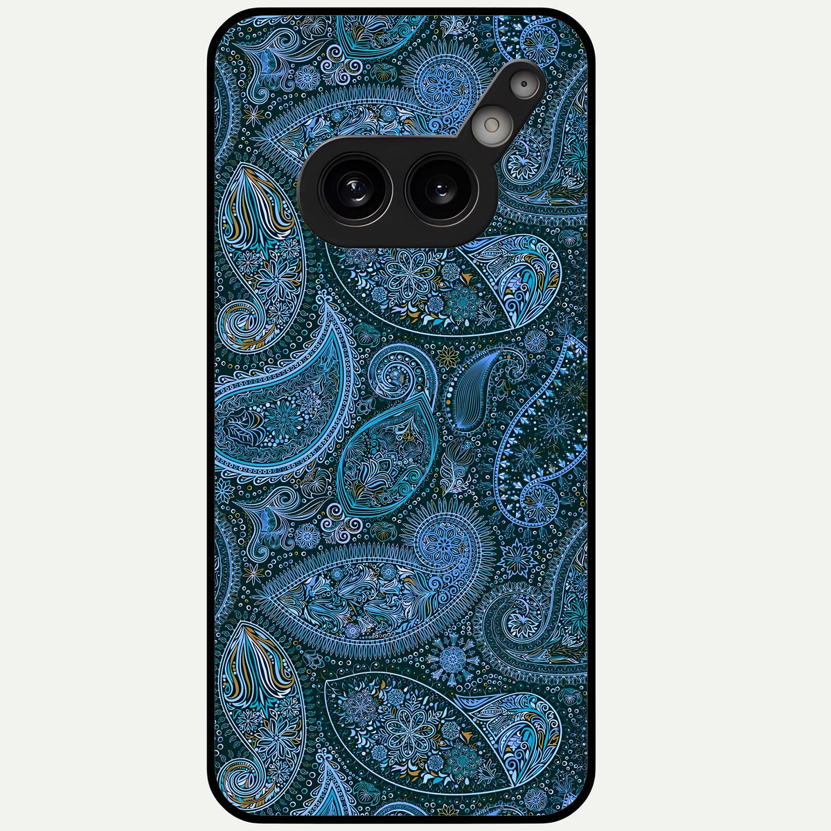  Midnight Paisley Glow Glass Case For Nothing Phone 2A Plus back cover – full design glossy printed glass finish