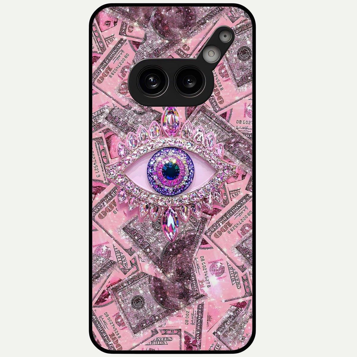  Money Eye Luxe Glass Case For Nothing Phone 2A Plus back cover – full design glossy printed glass finish