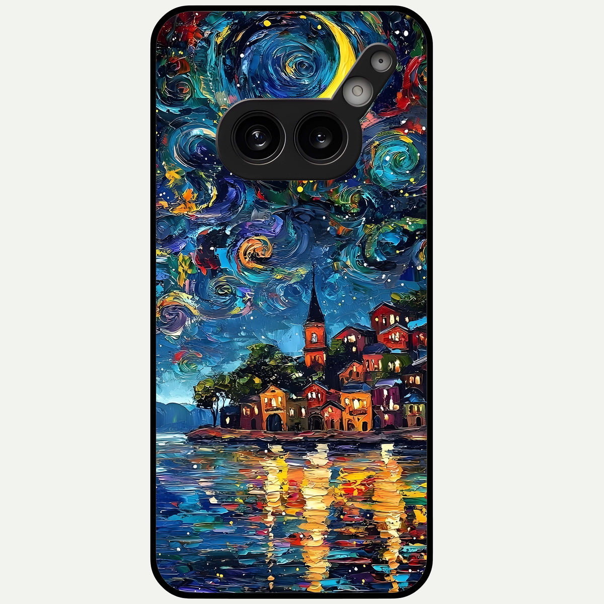  Moonlight Harbor Glow Glass Case For Nothing Phone 2A Plus back cover – full design glossy printed glass finish