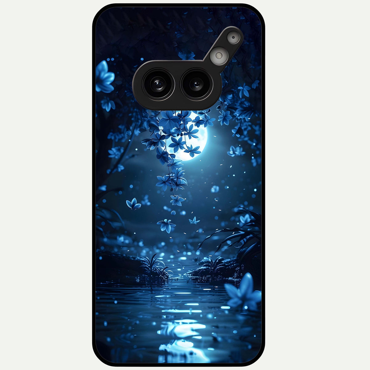  Moonlight Petal Dream Glass Case For Nothing Phone 2A Plus back cover – full design glossy printed glass finish
