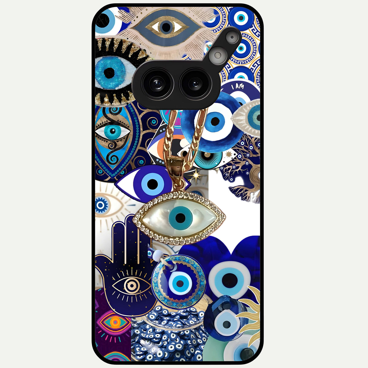  Mystic Charm Eye Glass Case For Nothing Phone 2A Plus back cover – full design glossy printed glass finish